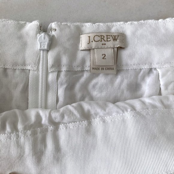 Like new, worn 1x! J Crew white eyelet mini skirt (size 2) - Picture 5 of 6